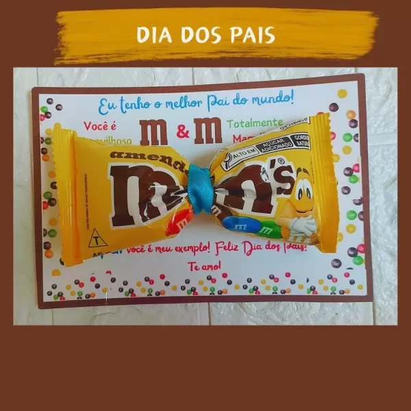 Cartão M & M para o Dia dos Pais