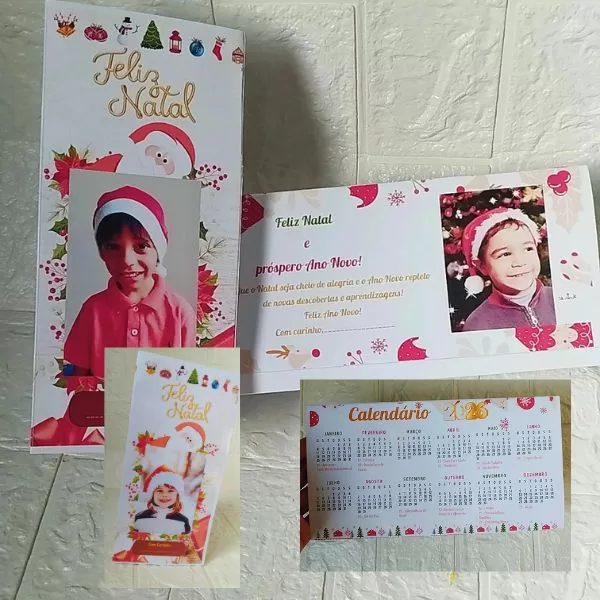 Calendário de Mesa Natal e Ano Novo(2026)